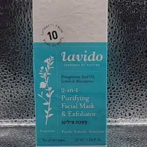 NEW - Lavido 2-in-1 Purifying Facial Mask & Exfoliator 1.69 oz - 50 ml Full Size
